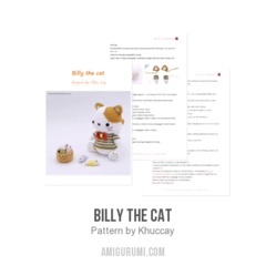 Billy the cat amigurumi pattern by Khuc Cay