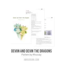 Devon and Devin the dragons amigurumi pattern by Khuc Cay
