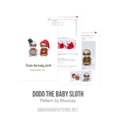 Dodo the baby sloth amigurumi pattern by Khuc Cay