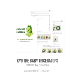 Kyo the baby Triceratops amigurumi pattern by Khuc Cay