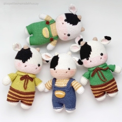 Lucky the cow amigurumi by Khuc Cay