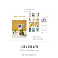 Lucky the cow amigurumi pattern by Khuc Cay