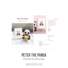 Peter the panda amigurumi pattern by Khuc Cay