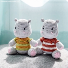 Pio the hippo amigurumi pattern by Khuc Cay
