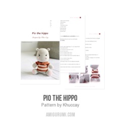 Pio the hippo amigurumi pattern by Khuc Cay