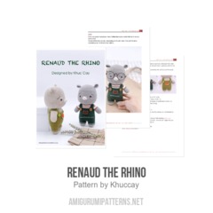 Renaud The Rhino amigurumi pattern by Khuc Cay