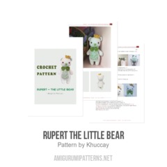 Rupert the little bear amigurumi pattern by Khuc Cay