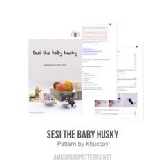Sesi the baby husky amigurumi pattern by Khuc Cay
