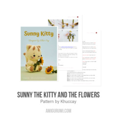 Sunny the kitty and the flowers amigurumi pattern by Khuc Cay