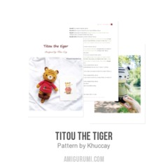 Titou the tiger amigurumi pattern by Khuc Cay
