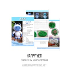 Happy Yeti amigurumi pattern by Enchanthread