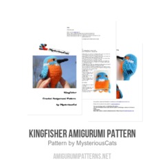 Kingfisher Amigurumi Pattern amigurumi pattern by MysteriousCats