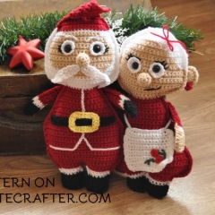 Mrs.Santa Claus and Mr.Santa Claus ragdoll  amigurumi pattern by Passionatecrafter