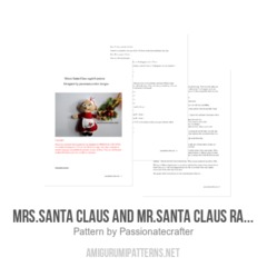 Mrs.Santa Claus and Mr.Santa Claus ragdoll  amigurumi pattern by Passionatecrafter
