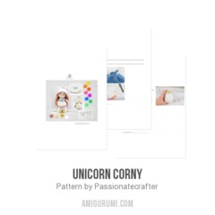 Unicorn Corny amigurumi pattern by Passionatecrafter