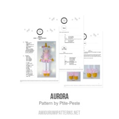 Aurora amigurumi pattern by P'tite Peste