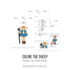 Coline the sheep amigurumi pattern by P'tite Peste