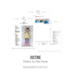 Justine amigurumi pattern by P'tite Peste