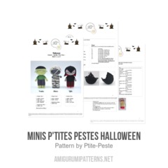 Minis P'tites Pestes HALLOWEEN amigurumi pattern by P'tite Peste