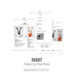 Rabbit amigurumi pattern by P'tite Peste