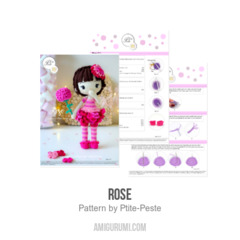 Rose amigurumi pattern by P'tite Peste