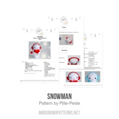Snowman amigurumi pattern by P'tite Peste
