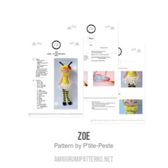 Zoe amigurumi pattern by P'tite Peste