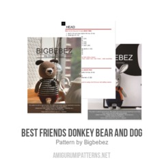 Best Friends Donkey Bear and Dog amigurumi pattern by Bigbebez