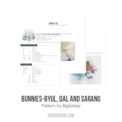 Bunnies-Byul, Dal and Sarang amigurumi pattern by Bigbebez