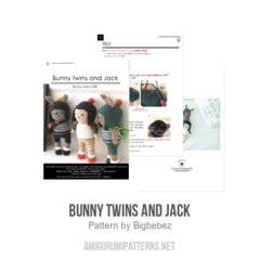 Bunny twins and Jack amigurumi pattern by Bigbebez