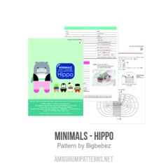 Minimals - Hippo amigurumi pattern by Bigbebez