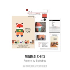 Minimals-Fox amigurumi pattern by Bigbebez