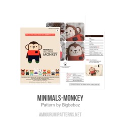 Minimals-Monkey amigurumi pattern by Bigbebez
