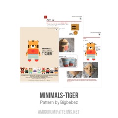 Minimals-Tiger amigurumi pattern by Bigbebez