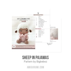Sheep in pajamas amigurumi pattern by Bigbebez