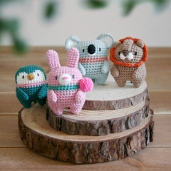 Tinymals - Koala / Bunny / Penguin / Lion amigurumi pattern by Bigbebez