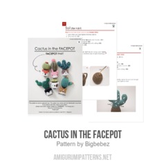 cactus in the facepot amigurumi pattern by Bigbebez