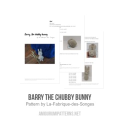 Barry the chubby bunny amigurumi pattern by La Fabrique des Songes