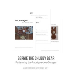 Bernie the chubby bear amigurumi pattern by La Fabrique des Songes