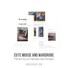 Cute mouse and wardrobe amigurumi pattern by La Fabrique des Songes