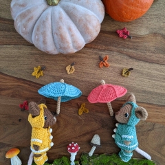 Cute mouse + fall accessories amigurumi pattern by La Fabrique des Songes