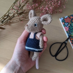 Cute mouse and wardrobe amigurumi pattern by La Fabrique des Songes