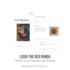 Lisou the red panda amigurumi pattern by La Fabrique des Songes