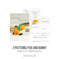 2 patterns/fox and bunny amigurumi pattern by TANATIcrochet