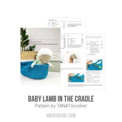 Baby lamb in the cradle amigurumi pattern by TANATIcrochet