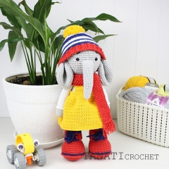 Best friend EMMA the Elephant amigurumi pattern by TANATIcrochet