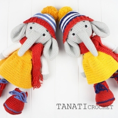 Best friend EMMA the Elephant amigurumi pattern by TANATIcrochet