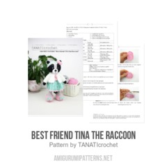 Best friend TINA the Raccoon amigurumi pattern by TANATIcrochet