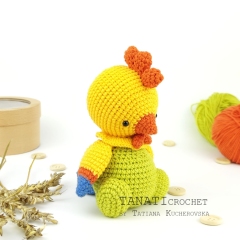 Hatching bag & Rooster amigurumi pattern by TANATIcrochet