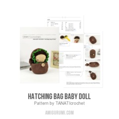 Hatching bag baby doll amigurumi pattern by TANATIcrochet